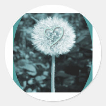 Herz blume Herz-Blume Runde Aufkleber