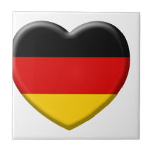 Herz deutsche Fahne mag ich Deutschland Keramikkachel