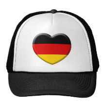 Herz deutsche Fahne mag ich Deutschland Baseball Mützen