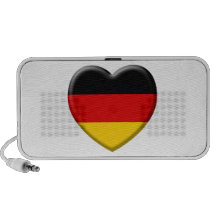 Herz deutsche Fahne mag ich Deutschland Laptop Lautsprecher
