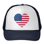 Herz-Förmige amerikanische Flagge Retro Cap