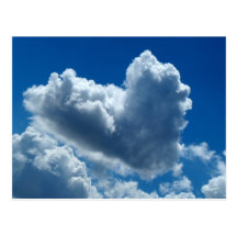 Herz-Förmige Wolke Postkarten