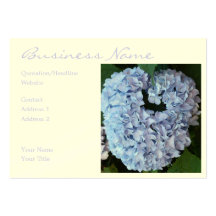 Herz-Förmiger blauer Hydrangea Visitenkartenvorlage