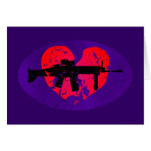 Herz Gewehr heart gun Karten
