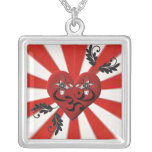 Herz-Halskette mit OM-Symbol - Yoga-Schmuck