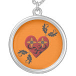 Herz-Halskette mit OM-Zeichen - Yoga-Schmuck