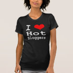 Herz I heiße Bloggers (Schwarzes) Shirt