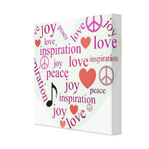 Herz-Inspirations-Leinwand-Druck Galerie Gefaltete Leinwand