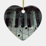 Herz-Klavier-Tastatur-Verzierung Ornamente