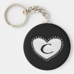 Herz-Monogramm Keychain Schlüsselband
