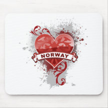 Herz Norwegen Mauspads
