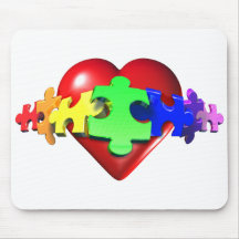 Herz-Puzzlespiel-Verbindungen Mousepad