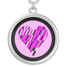 Herz-Rosa-Trümmer-Halskette