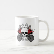 Herz-Schädel-Gitarre Tasse