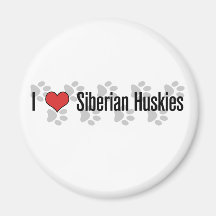 (Herz) sibirischer Huskies I Kühlschrankmagnete