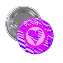 Herz-Trümmer-Rosa-Knopf Buttons