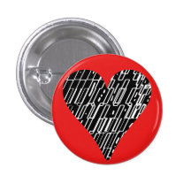 Herz-Trümmer-roter schwarzer Knopf Button