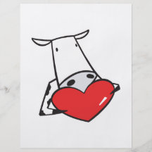 Herz-Valentinsgrußkuh Flyerdesign