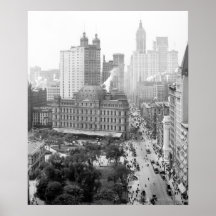 Herz von New York City: 1908 Plakatdruck