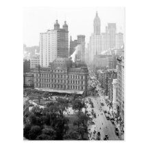 Herz von New York City: 1908 Postkarte
