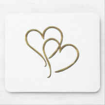 Herzen aus Gold Mousepad