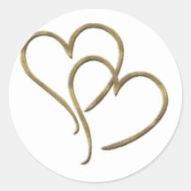 Herzen aus Gold Sticker