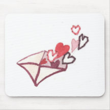 Herzen des Liebe-Umschlags Mousepad