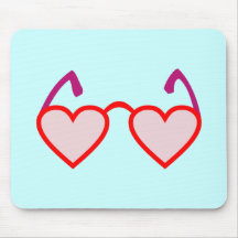 Herzen hearts rosarote Brille rose-colored glasses Mauspads