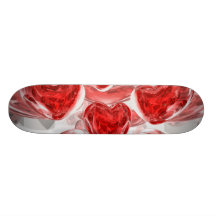 Herzenbrennender abstrakter Skateboard Skateboardbrett