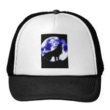 Heulenwolf am Mond Baseballcaps