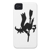 Hexe auf Besen iPhone 4 Cover