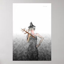 Hexe - Halloween-Plakat