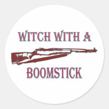 Hexe mit einem boomstick 2 stickers