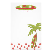 Hibiskus-Surfbrett Individuelles Büropapier