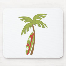 Hibiskus-Surfbrett Mauspad