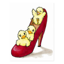 Highheel Kükenpostkarte