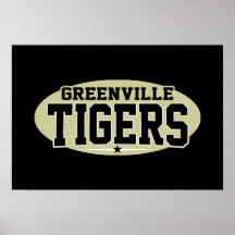 Highschool Greenvilles; Tiger Plakatdruck