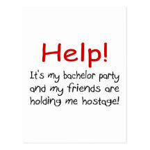 Hilfe! (Junggeselle-Party) Postkarte