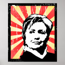 HILLARY CLINTON-PROPAGANDA-PLAKAT poster