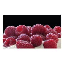 Himbeeren und Creme Visitenkarte