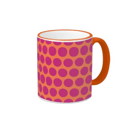 Himbeerorange Mod punktiert Becher Teehaferl