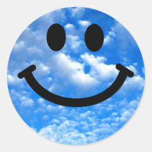 Himmel-smiley Aufkleber