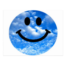 Himmel-smiley Postkarte