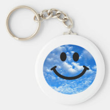 Himmel-smiley Schlüsselanhänger