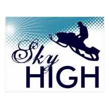 himmelhohes snowmobiling postkarten