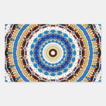 Himmlisches Kronen-Kaleidoskop Rechtecksticker