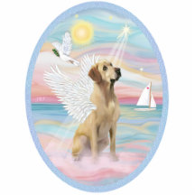 Himmlisches Meer - gelbes Labrador Acrylausschnitt