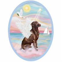 Himmlisches Meer - Schokolade Labrador Acryl Ausschnitt
