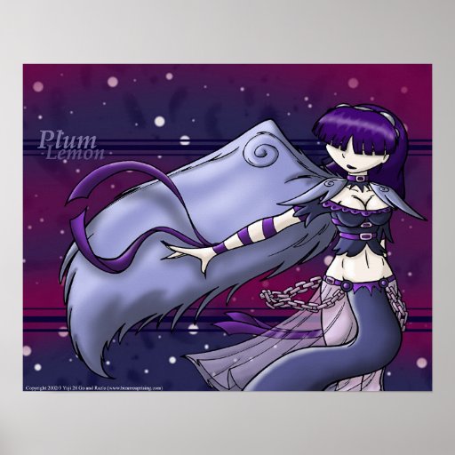 Himmlisches Pflaumen-Plakat