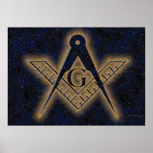 Himmlisches Quadrat und Kompassse Poster